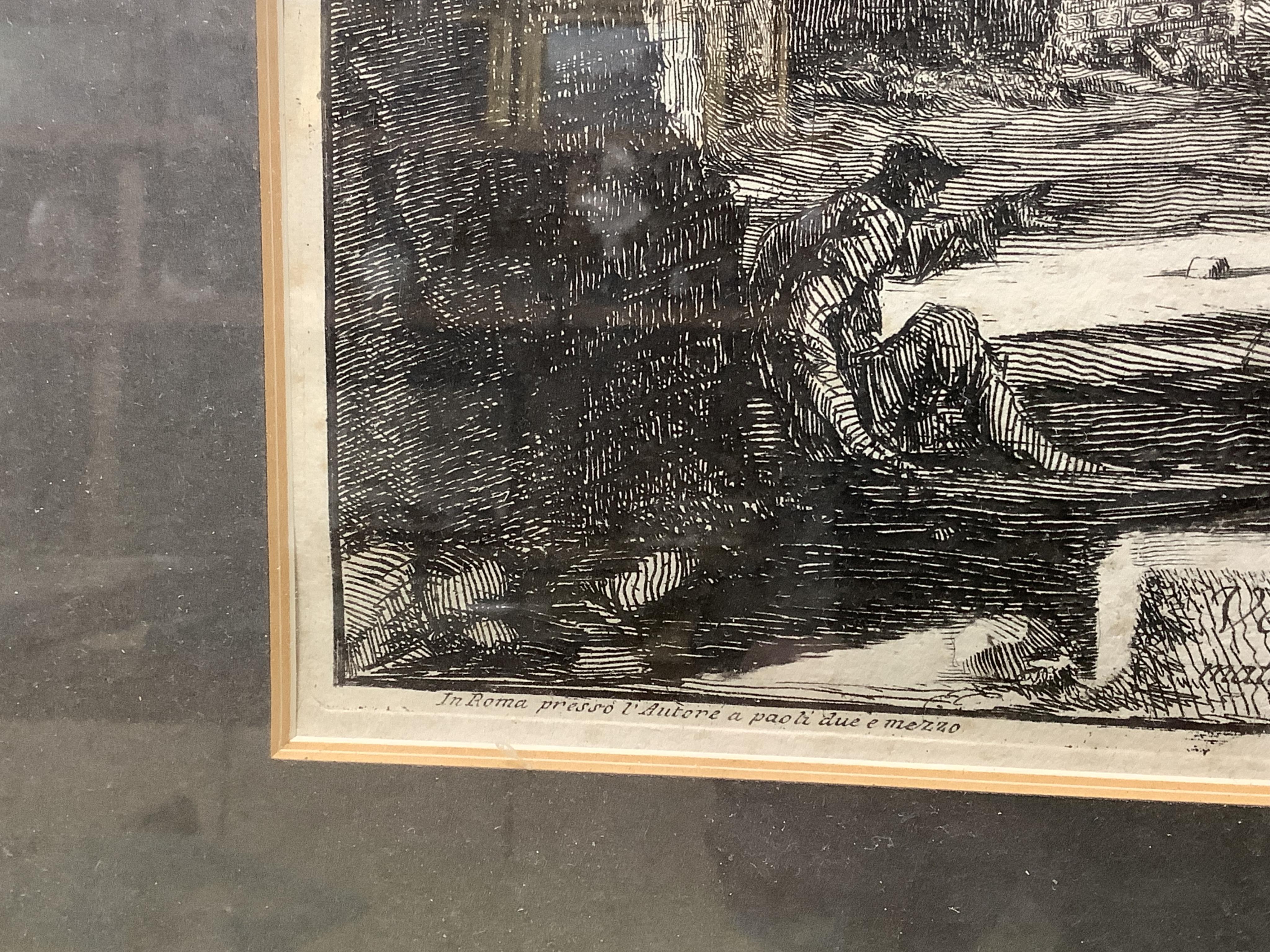 After Giovanni Battista Piranesi (Italian, 1720-1778), ‘Tempio della Tosse, near Tivoli’, etching, 63 x 47cm
